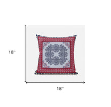 Cojín de gamuza con costura soplada geométrica dorada magenta silenciada de 18 