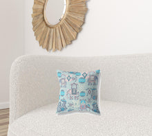 16 英寸 X 16 英寸灰色和粉色佩斯利拉鍊絨面革抱枕