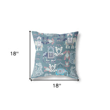 18 英寸 X 18 英寸灰色和白色佩斯利拉鍊絨面革抱枕