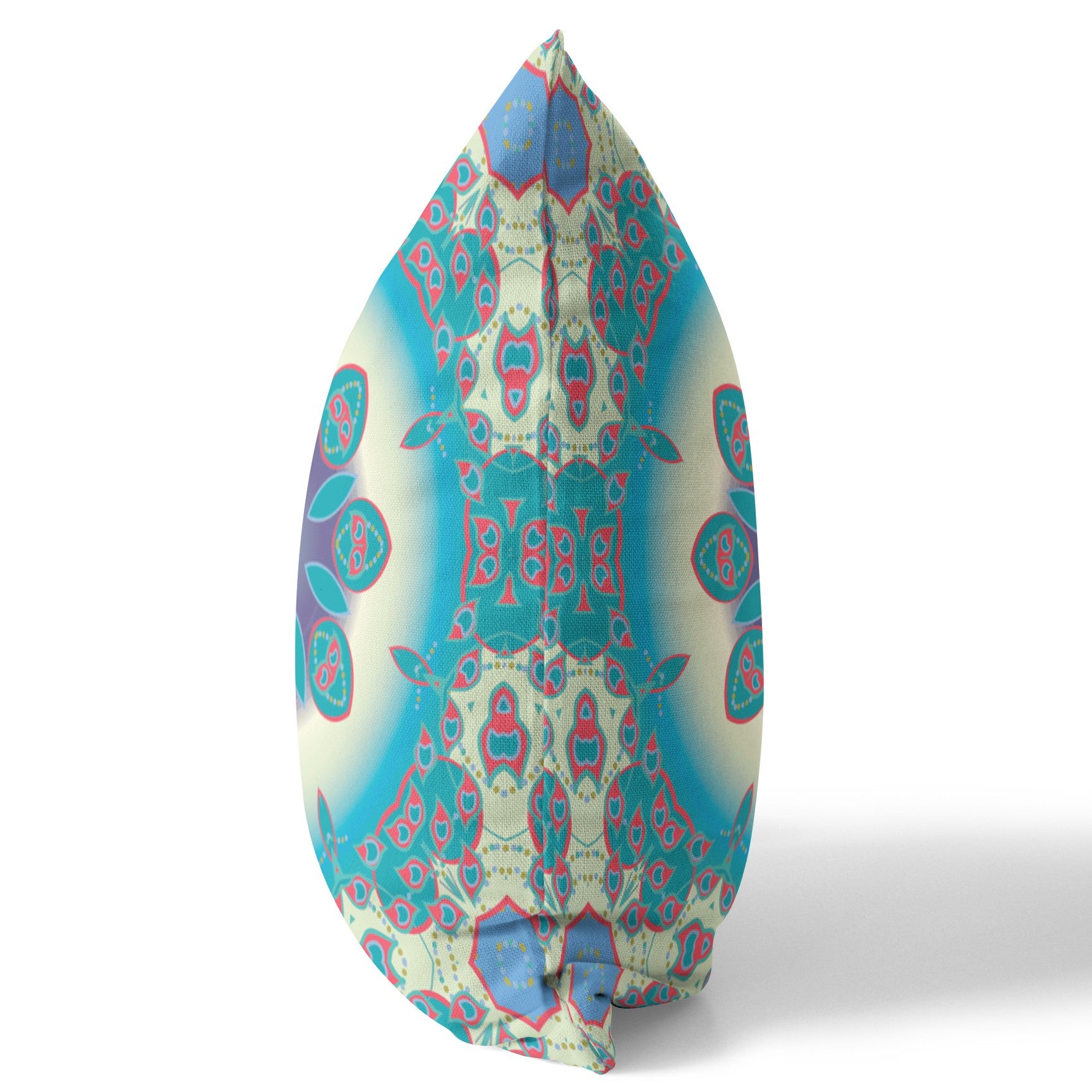 Cojín de gamuza con cremallera geométrica amarilla y roja de 18 "X 18"