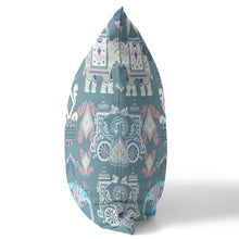 Cojín de gamuza con costura soplada Paisley gris y blanco de 18 