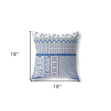 16” Blue Lavender Patch Blown & Closed Suede Throw Pillow