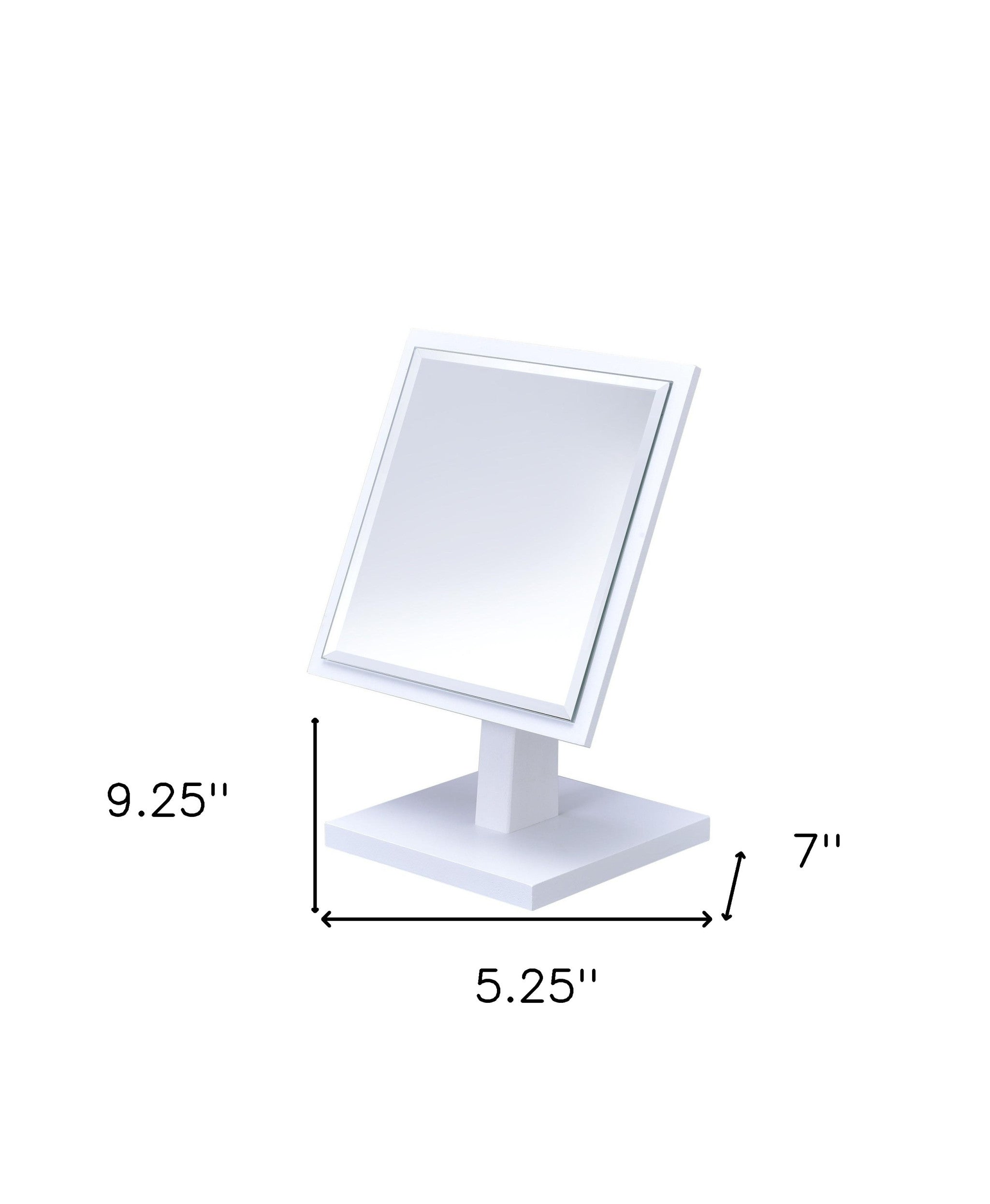 Pretty White Square Make Up Vanity Mirror