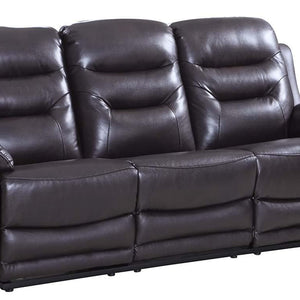 Comfortable Brown Leather Sofa 44"