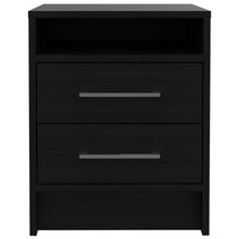 Light and Dark Oak Two Drawer Nightstand