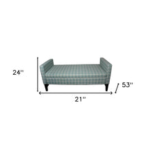 Modern Aqua Teal Geometric Print Storage Bench