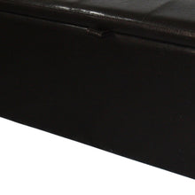 Brown Faux Leather Storage Bench