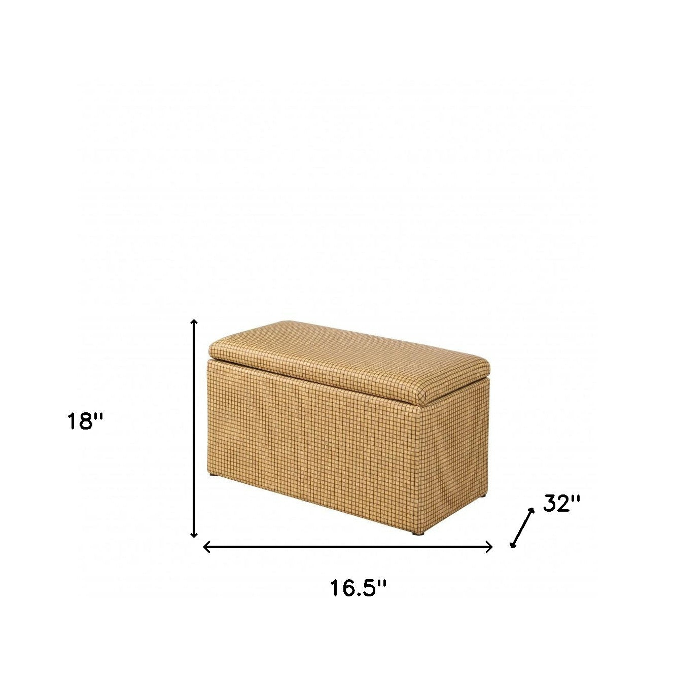 Cork Look Checkerboard Faux Leather Storage Bench and Ottoman