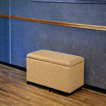 Cork Look Checkerboard Faux Leather Storage Bench and Ottoman