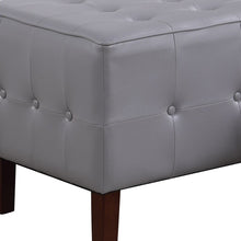 Otomana de cóctel capitoné marrón oscuro y piel sintética gris de 20