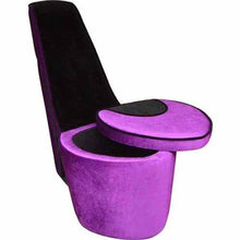Purple And Black And Purple Faux Suede Side Chair 32