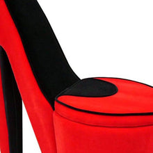 Red And Red And Black Faux Suede Side Chair 32