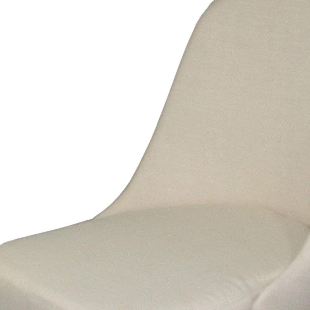 34" Cream Contemporary Armless Dining or Accent Chair