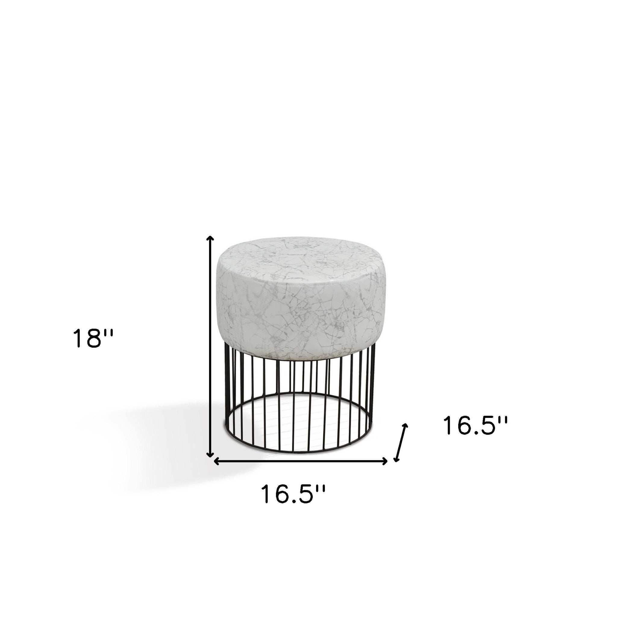 Solid Color Metal Grey/ Ivory Black Legs