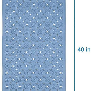 Blue Bubbles Drain Hole Bathrub Mat