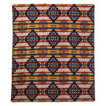 Navy Blue Woven Acrylic Reversable Queen Blanket