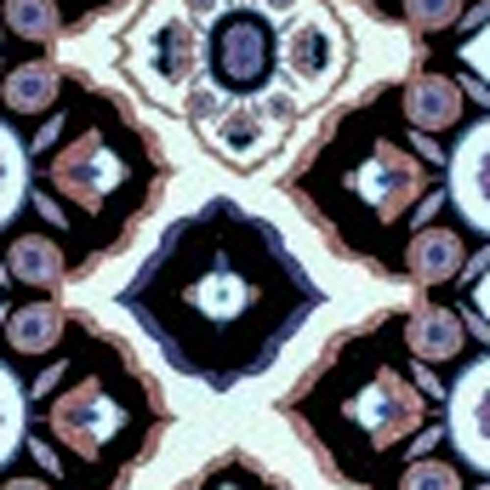 5' X 7' Light And Blue Oriental Area Rug