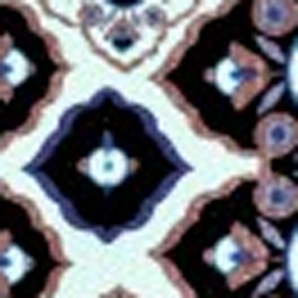 5' X 7' Light And Blue Oriental Area Rug