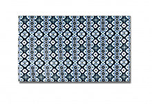 5' X 7' Black And Blue Oriental Area Rug