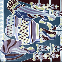 5' X 7' Dark Brown And Blue Abstract Area Rug