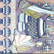 5' X 7' Muted Purple And Green Abstract Area Rug