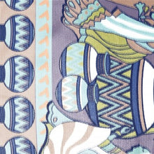 5' X 7' Muted Purple And Green Abstract Area Rug