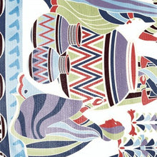 5' X 7' Blue And Red Abstract Area Rug