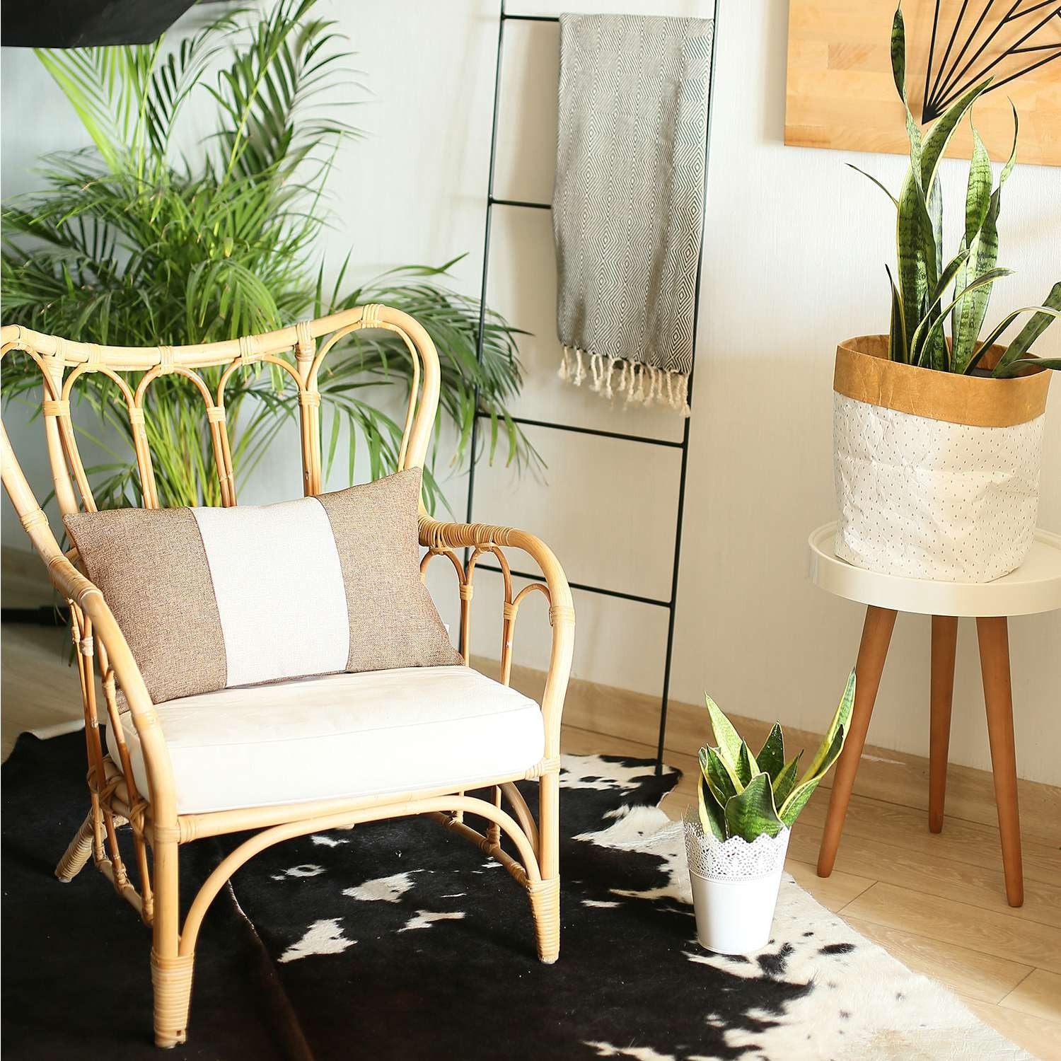 12" X 20" Brown And Grey Geometric Zippered Handmade Polyester Lumbar Pillow Cover