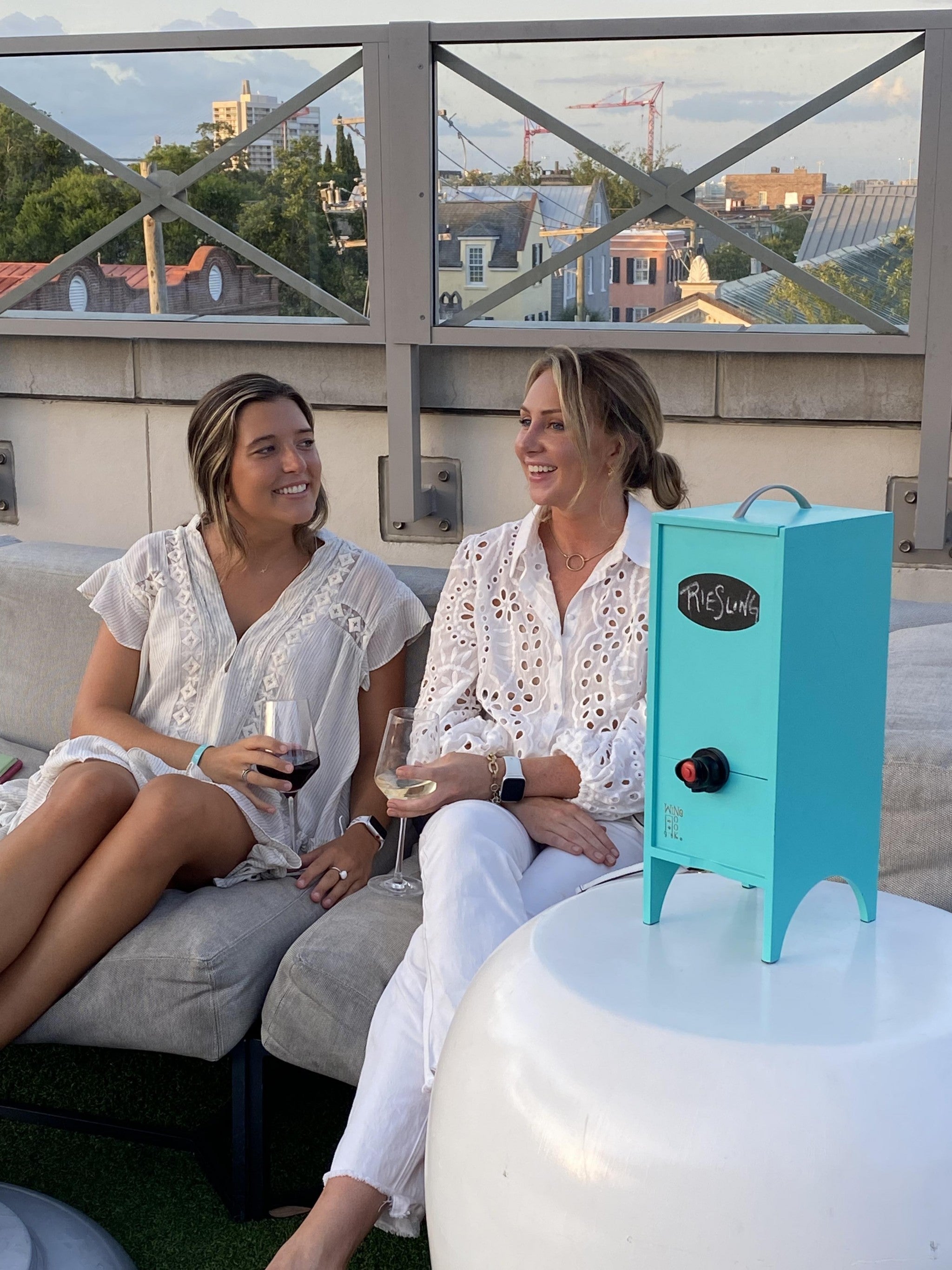 Chic Aqua Wine Beverage Dispenser