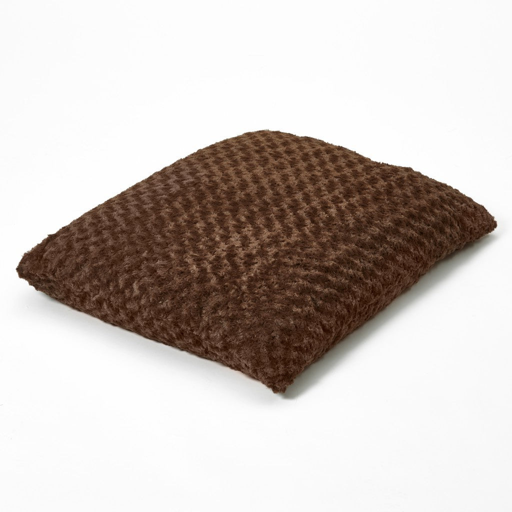 Brown Lux Faux Fur Rectangle Pet Bed - 2" x 3"