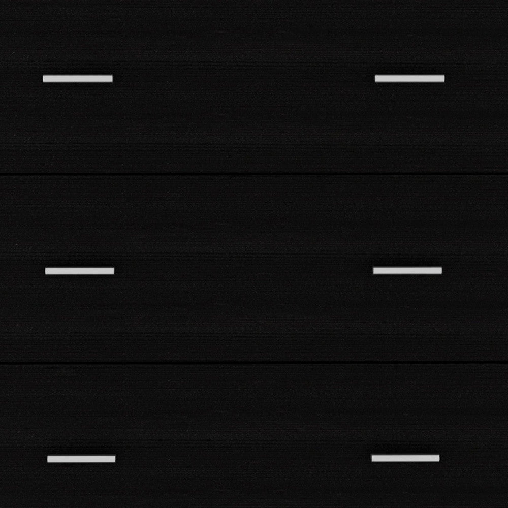 33" Black Three Drawer Dresser
