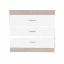 Light Gray and White Three Drawer Dresser 29