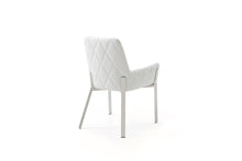 White Faux Leather Dining Chair