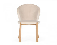 Beige Velvet Rosegold Dining Chair