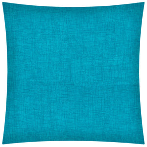 17" X 17" Aqua Blue Zippered Polyester Solid Color Throw Pillow Cover
