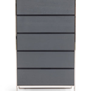 30" Grey Manufactured Wood Five Drawer Standard Chest