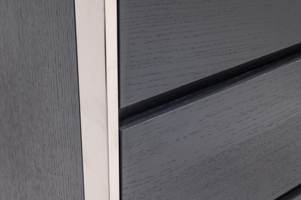 30" Grey Manufactured Wood Five Drawer Standard Chest