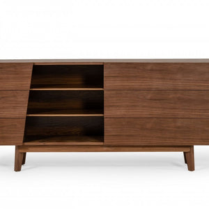 Vintage Style Walnut Veneer Six Drawer Dresser