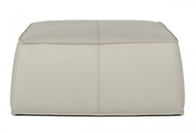 Light Gray Faux Leather Cocktail Ottoman 37