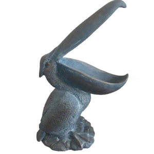 Open Wide Mouth Pelican Indoor Outdoor Statue 22"