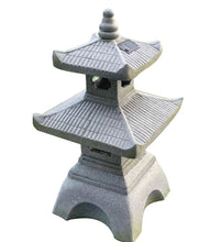 Dark Gray Pagoda Solar Light Lantern Outdoor Statue 26