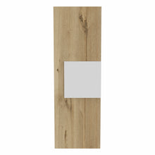Light Oak and White Multi Purpose Vertical Hanging Cabinet