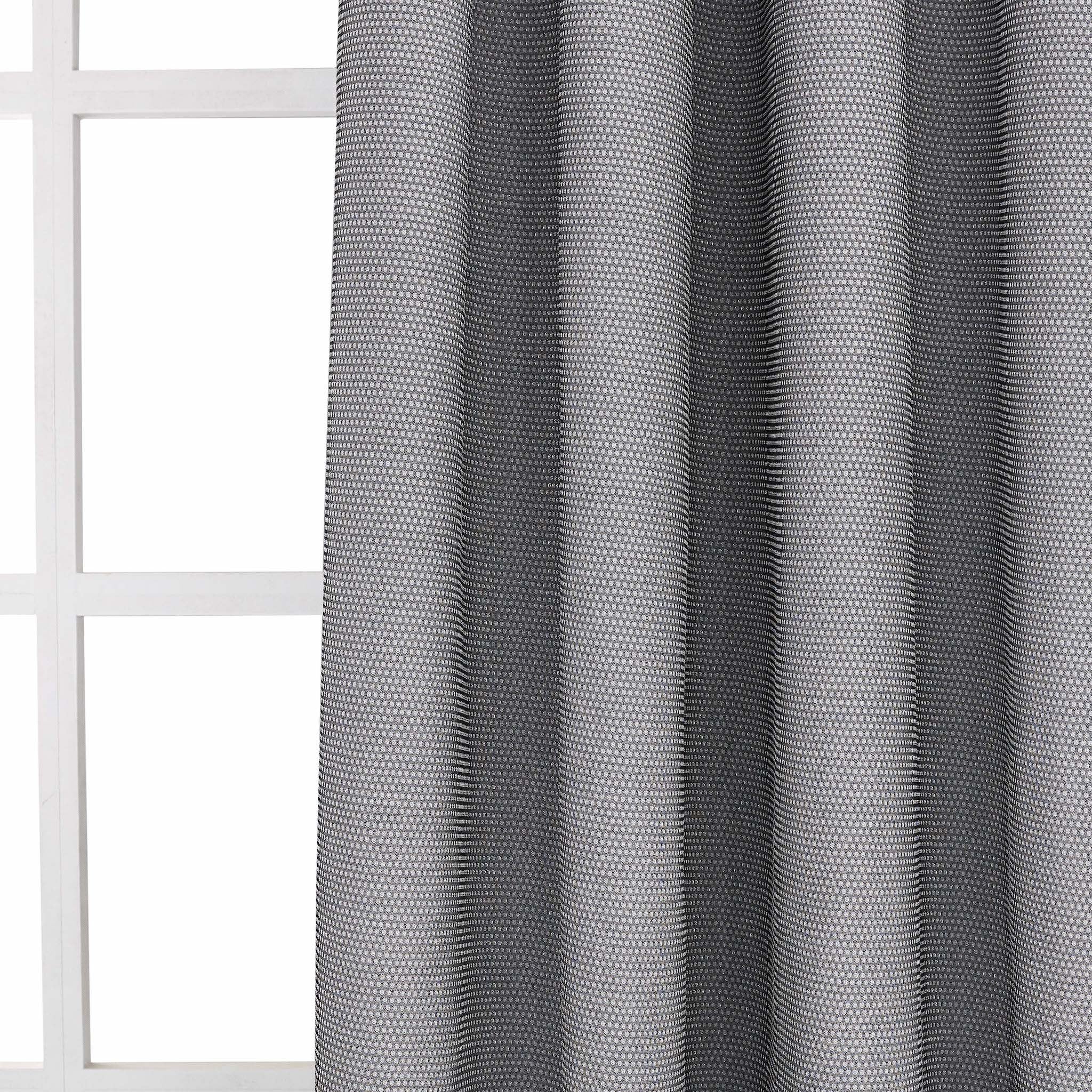 Set of Two 84"  Silver Metallic Textured Window Panels