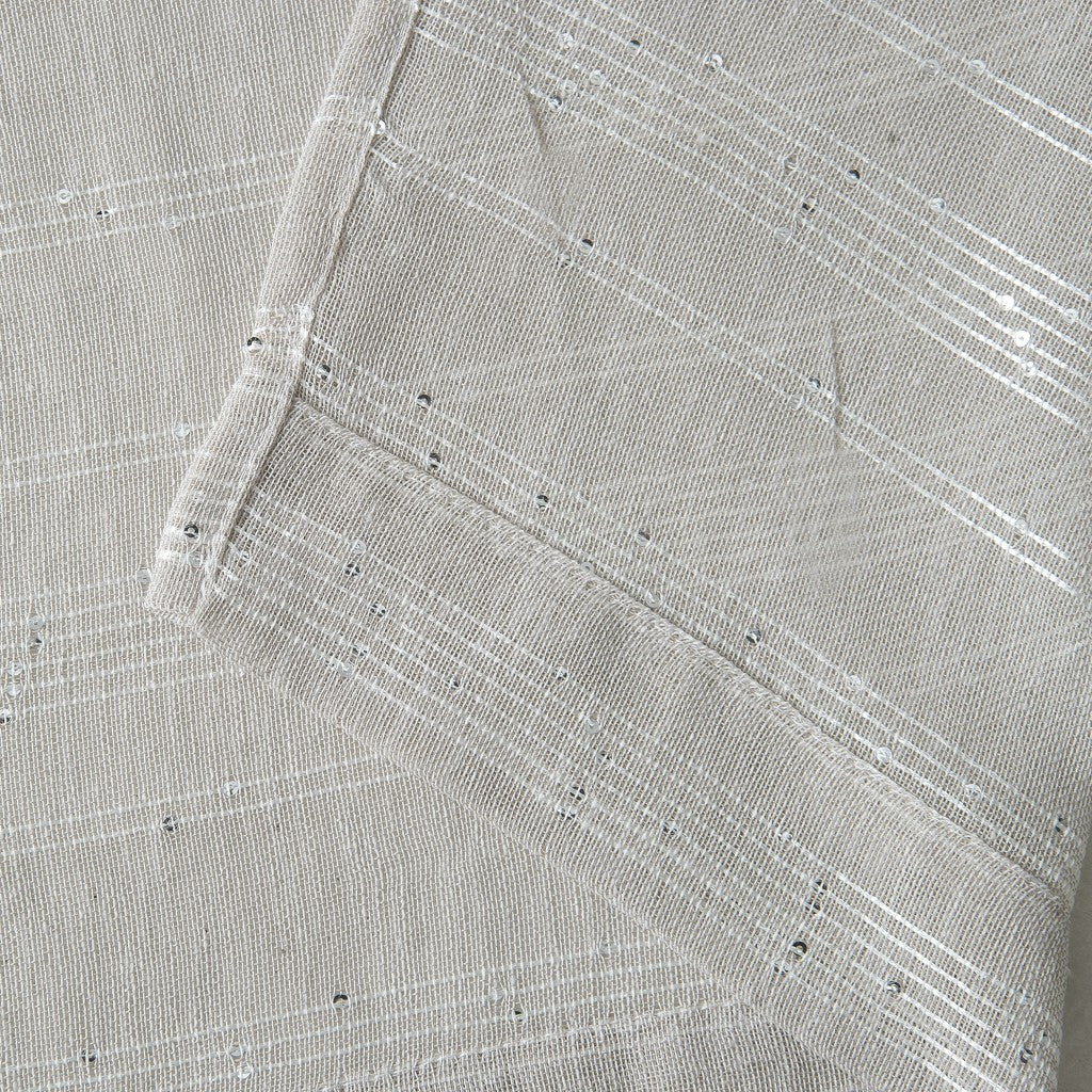 Set of Two 96" Beige Shimmery Window Curtain Panels