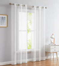 84” White Sprinkled Embellishment Window Curtain Panel