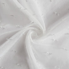 84” White Sprinkled Embellishment Window Curtain Panel