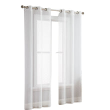 84” White Sprinkled Embellishment Window Curtain Panel