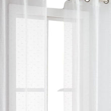 84” White Sprinkled Embellishment Window Curtain Panel