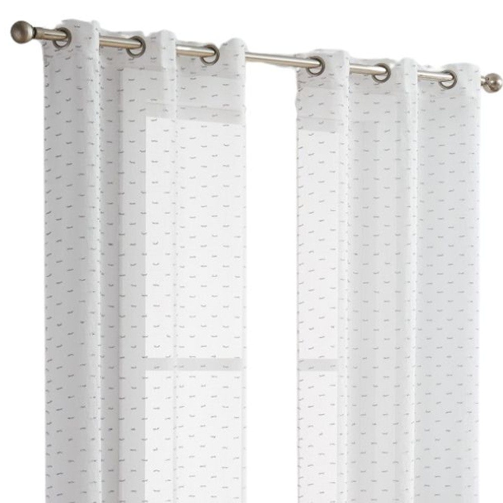 84” Silver Sprinkled Embellishment Window Curtain Panel