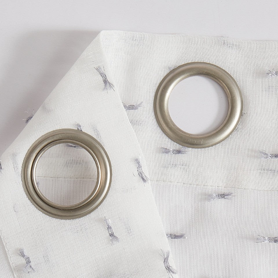 96” Silver Sprinkled Embellishment Window Curtain Panel